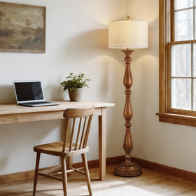 PARTPHONER Vintage Floor Lamp E26 compatible bulb options for customization
