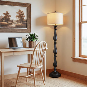 PARTPHONER Vintage Floor Lamp in a living room setup for relaxing evenings