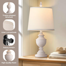 PARTPHONER vintage-style living room lamps creating elegant ambiance