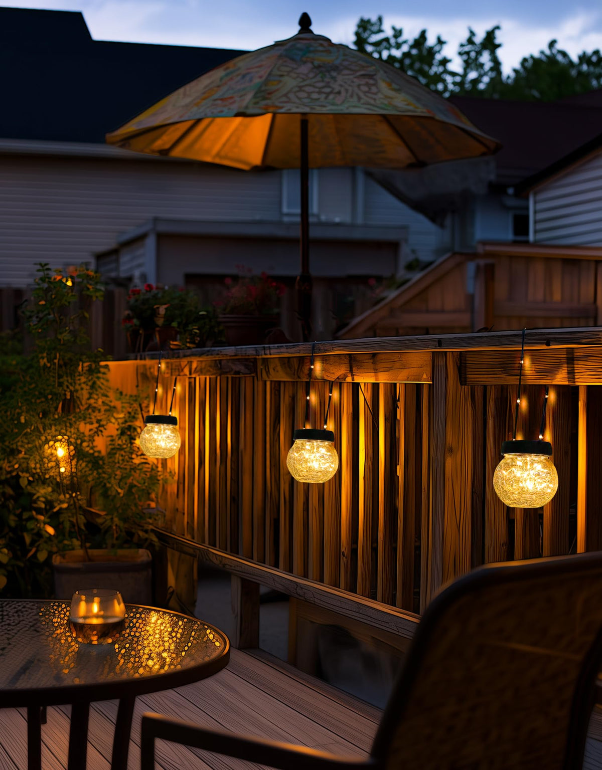 PARTPHONER warm-white glow enhances outdoor ambiance