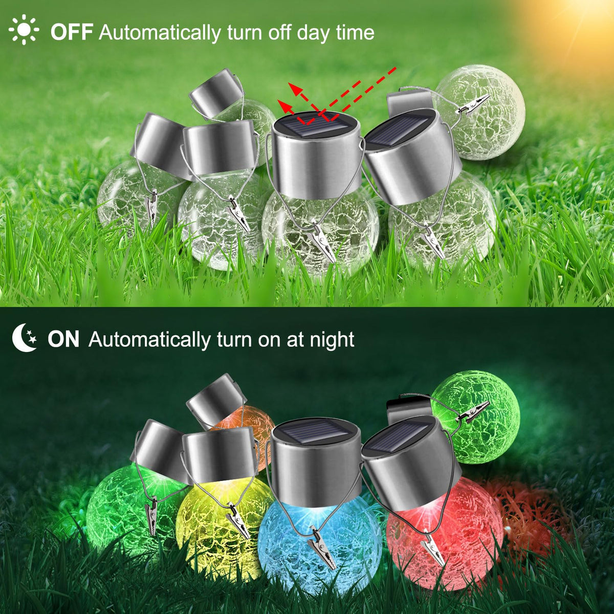 PARTPHONER waterproof outdoor solar lights withstand rain for outdoor decor