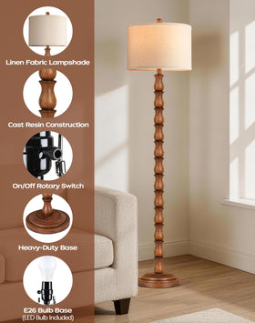 Partphoner wood-grain resin base offers durable stability for busy rooms