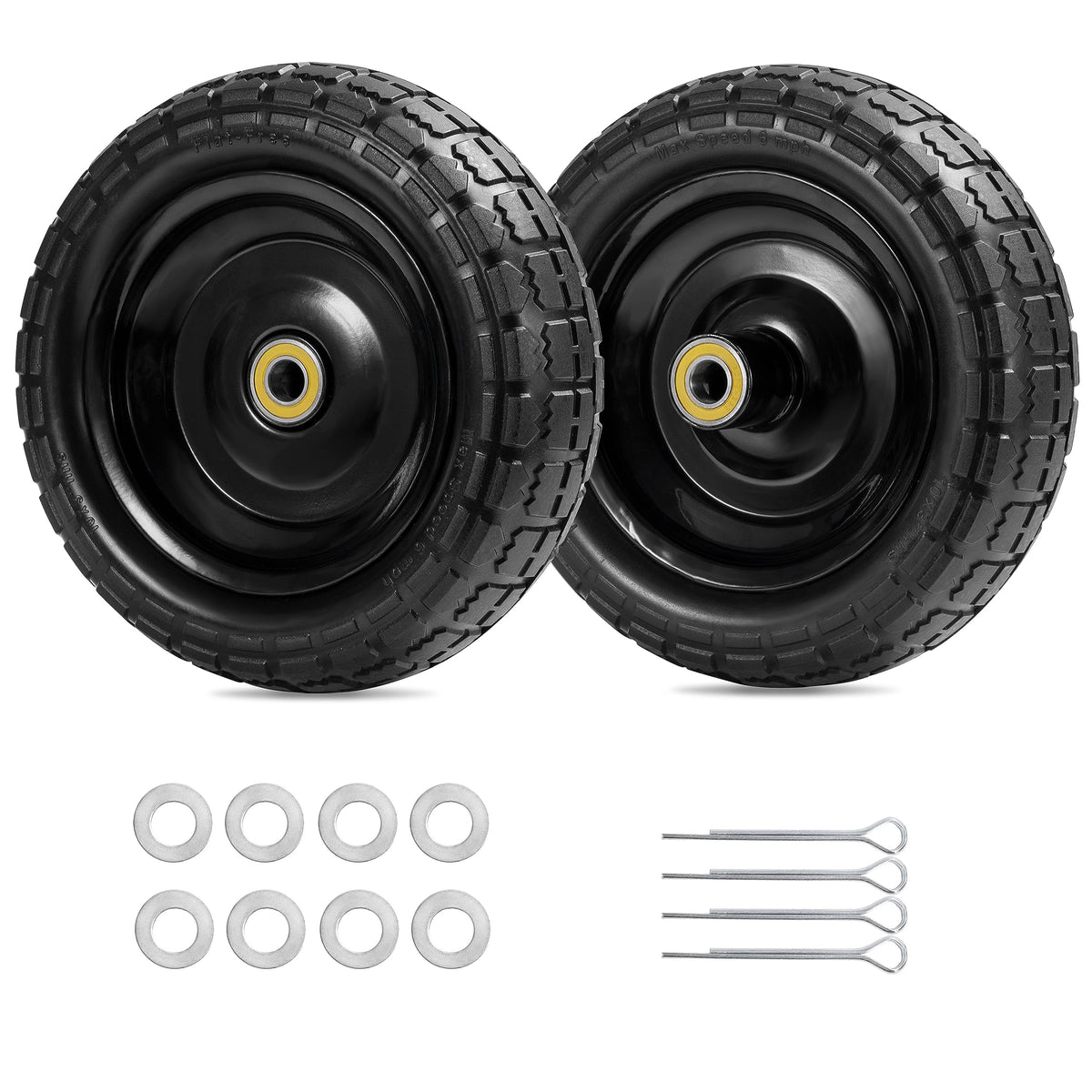 Parts Camp Gorilla Cart 10-inch solid tire for puncture-proof cart performance