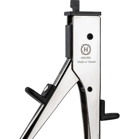 Parts Express nickel-plated nibbling tool cutting action for smooth square holes