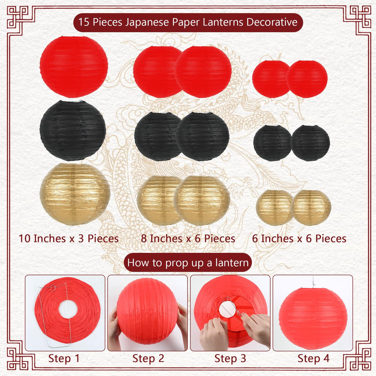 Party Greeting Japanese folding fans add elegant accents to party décor.