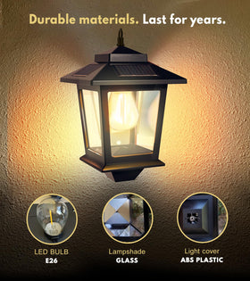 PASAMIC IP44 waterproof lantern for all-season outdoor use