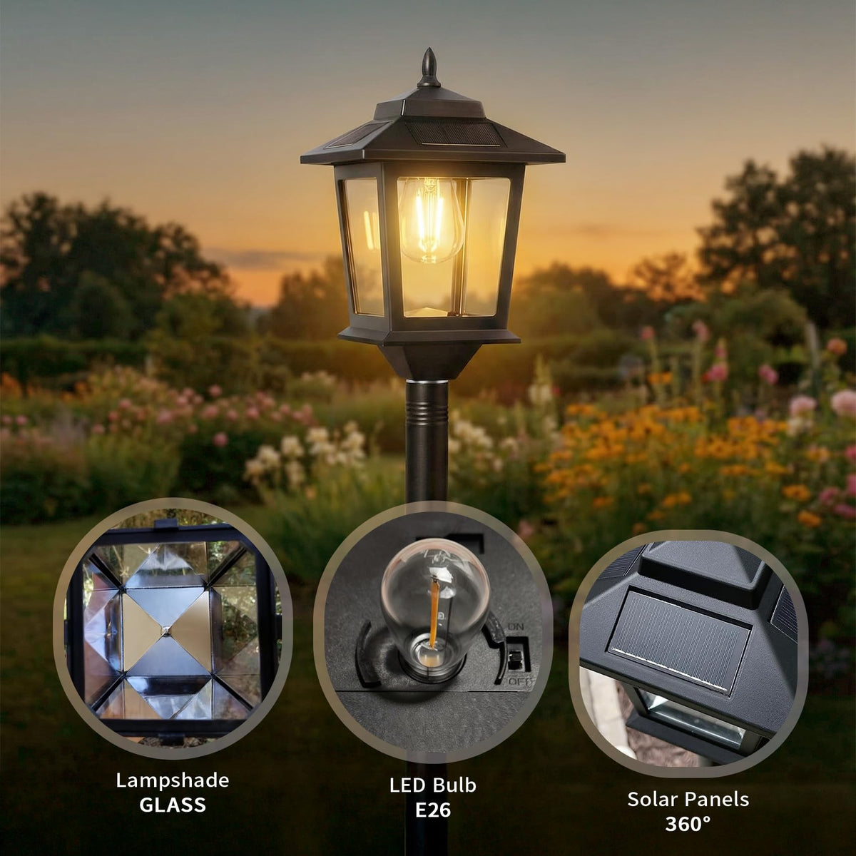 PASAMIC IP44 waterproof design protects lamps from rain and humidity.