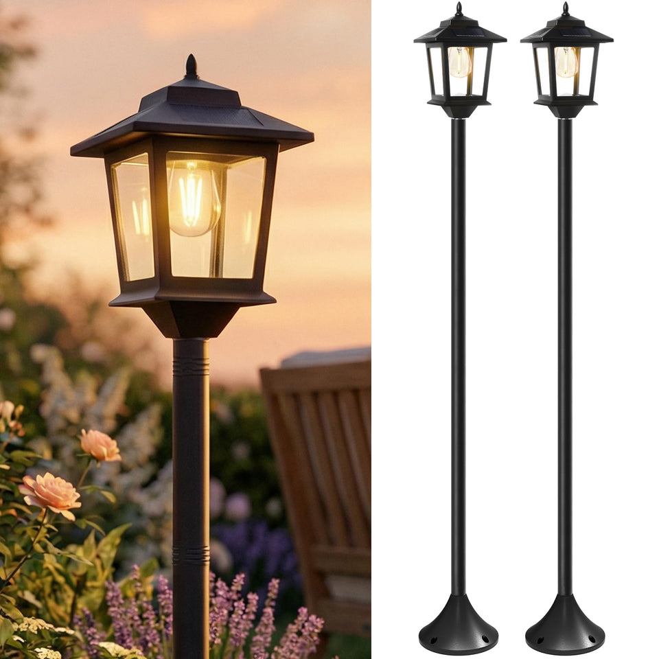 PASAMIC outdoor solar post light base for stable porch installations.