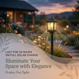 PASAMIC 63-inch solar post light pole ready to illuminate walkways.