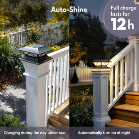 PASAMIC cool mode post cap light enhances path clarity along the stairs