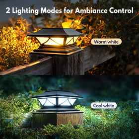 PASAMIC warm mode post cap light creates inviting evenings on the deck