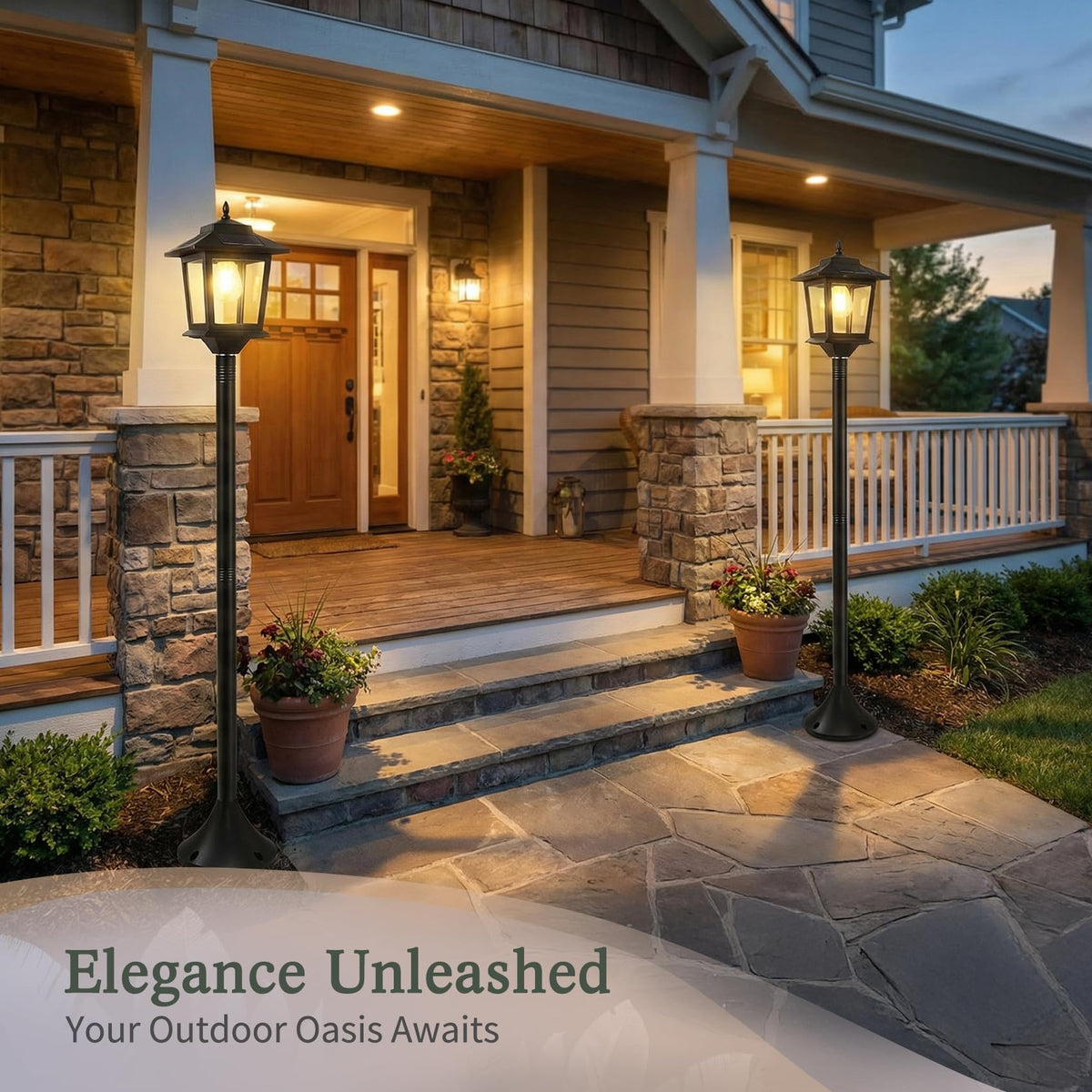 PASAMIC warm white Edison bulb creates cozy patio ambiance.