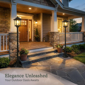 PASAMIC warm white Edison bulb creates cozy patio ambiance.