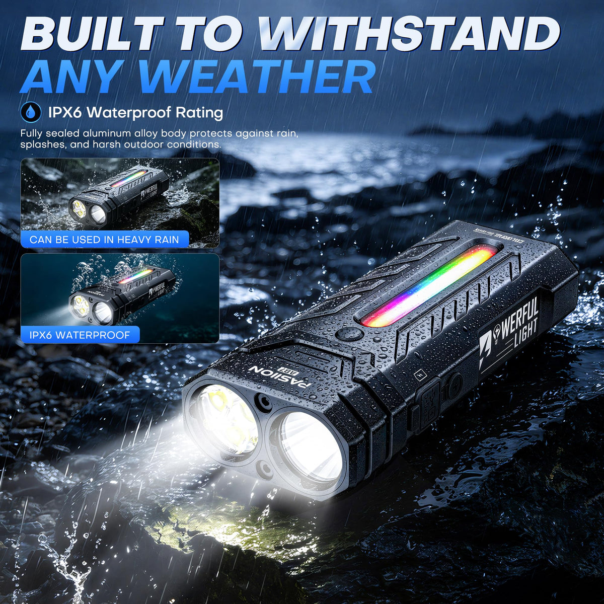 PASIION EDC aerospace aluminum shell built for rugged outdoor use