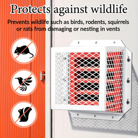 Pasimy hooded exhaust vent cover protects kitchen and bathroom vents from debris.