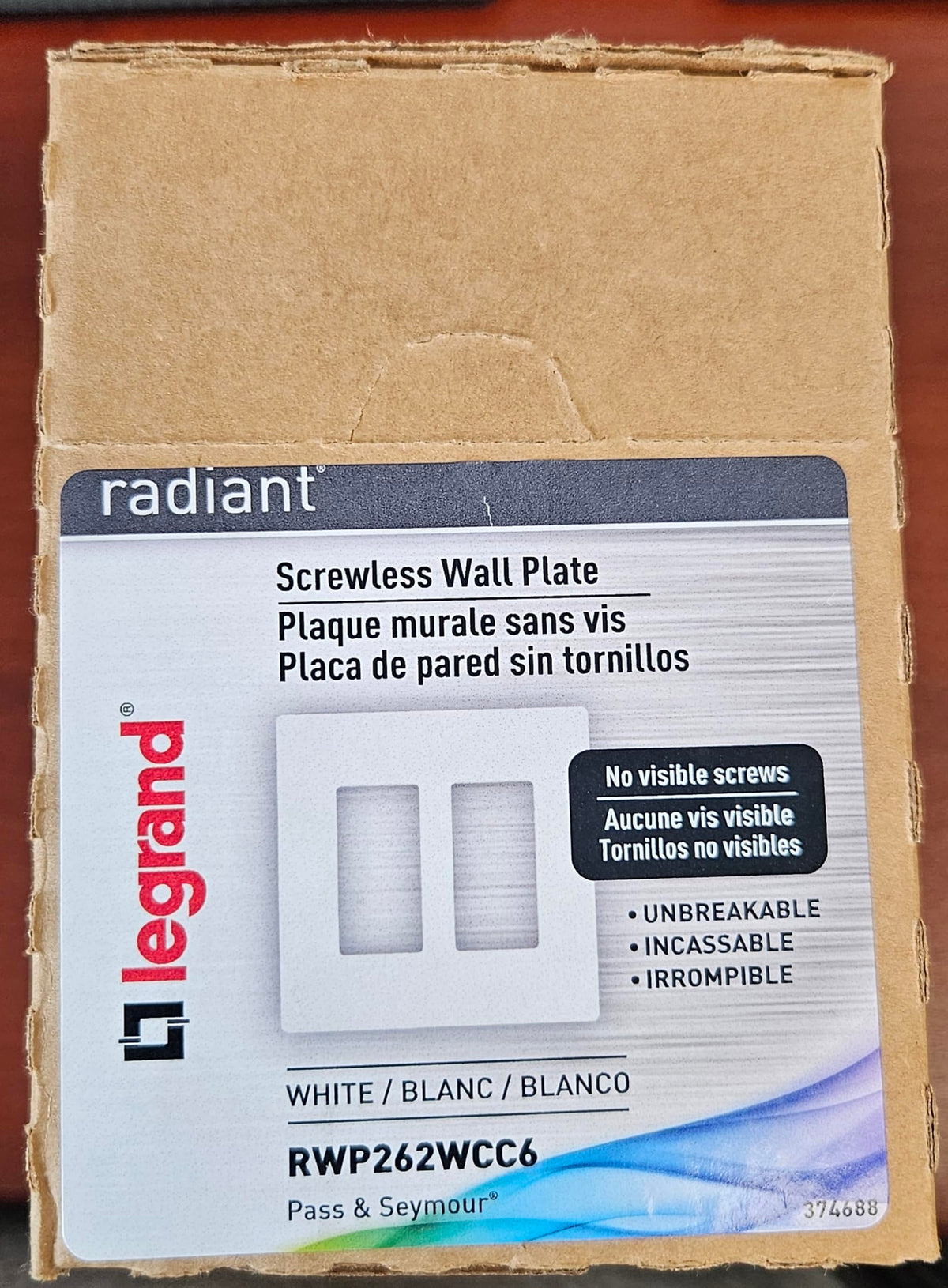 Radiant wall plate finish options for Pass & Seymour include multiple colors