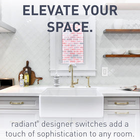 Pass and Seymour Radiant decorator switch closeup with satin finish