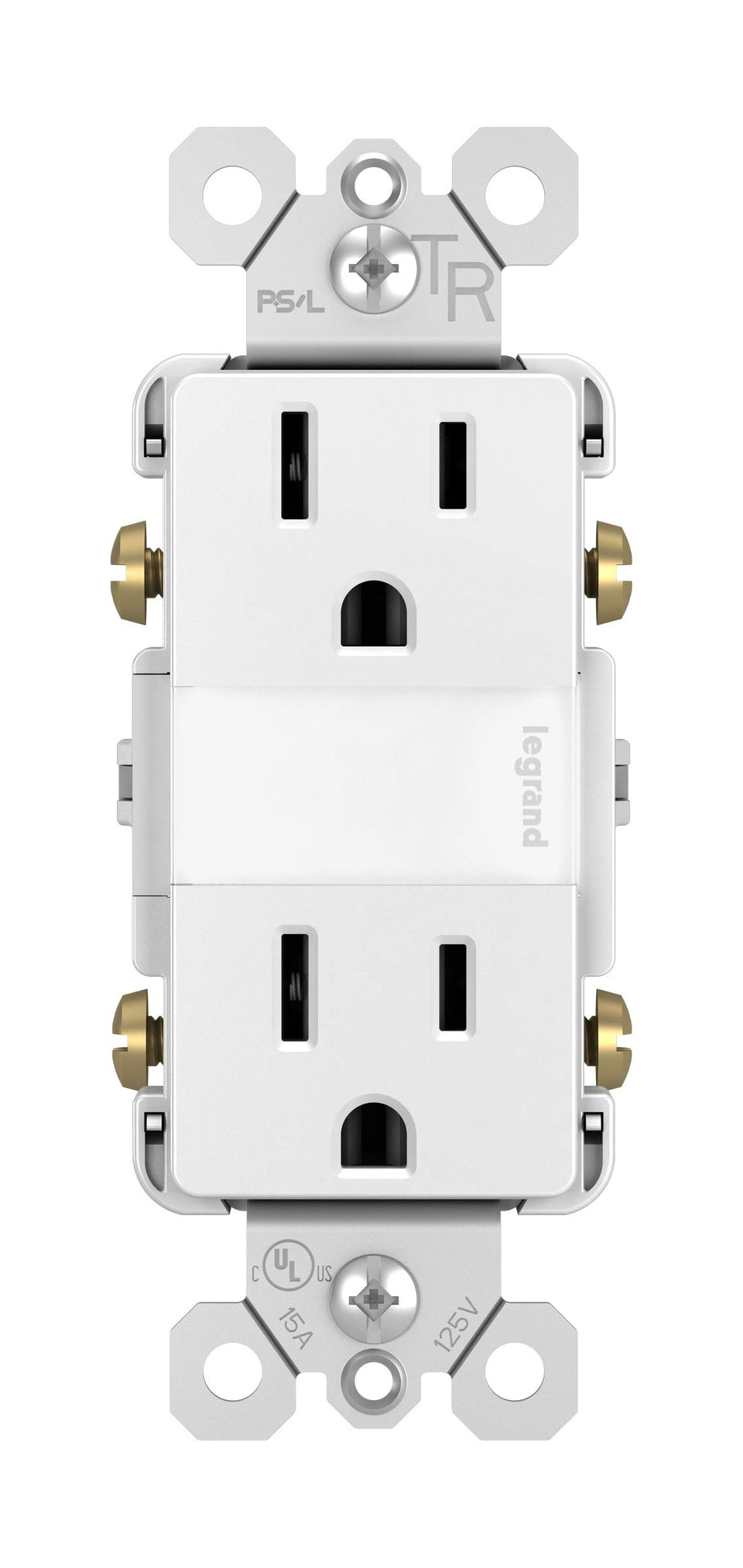 Pass & Seymour Radiant night-light outlet white offers gentle hallway illumination for safer nighttime navigation.