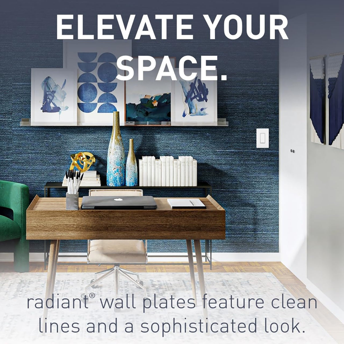 Durable polycarbonate Pass & Seymour Radiant wall plate for daily use