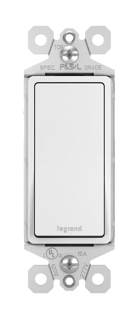 Pass and Seymour Radiant white 15A garbage disposal switch — clean kitchen control
