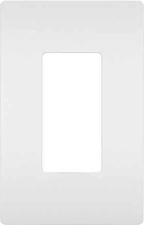 Pass & Seymour Radiant screwless wall plate, 1-gang white, clean modern finish