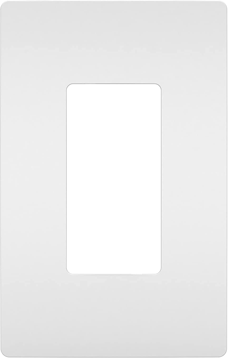 Pass & Seymour Radiant screwless wall plate, 1-gang white, clean modern finish
