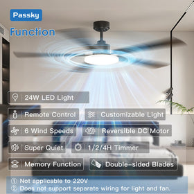 Passky remote control feature enables precise fan and light operation