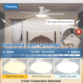 Passky dimmable light with three color temperatures for mood control.