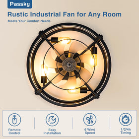 Passky four E26 sockets for customizable bulb choices
