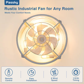 Passky DC motor fan delivers powerful airflow with whisper quiet operation.
