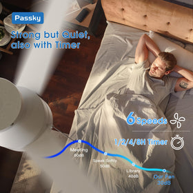 Passky quiet operation keeps bedrooms calm with low noise levels for restful nights