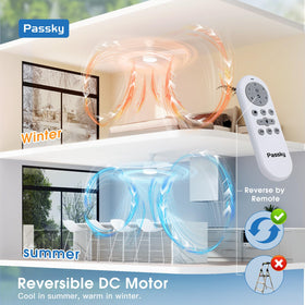 Passky reversible DC motor enables year-round comfortable airflow and energy efficiency