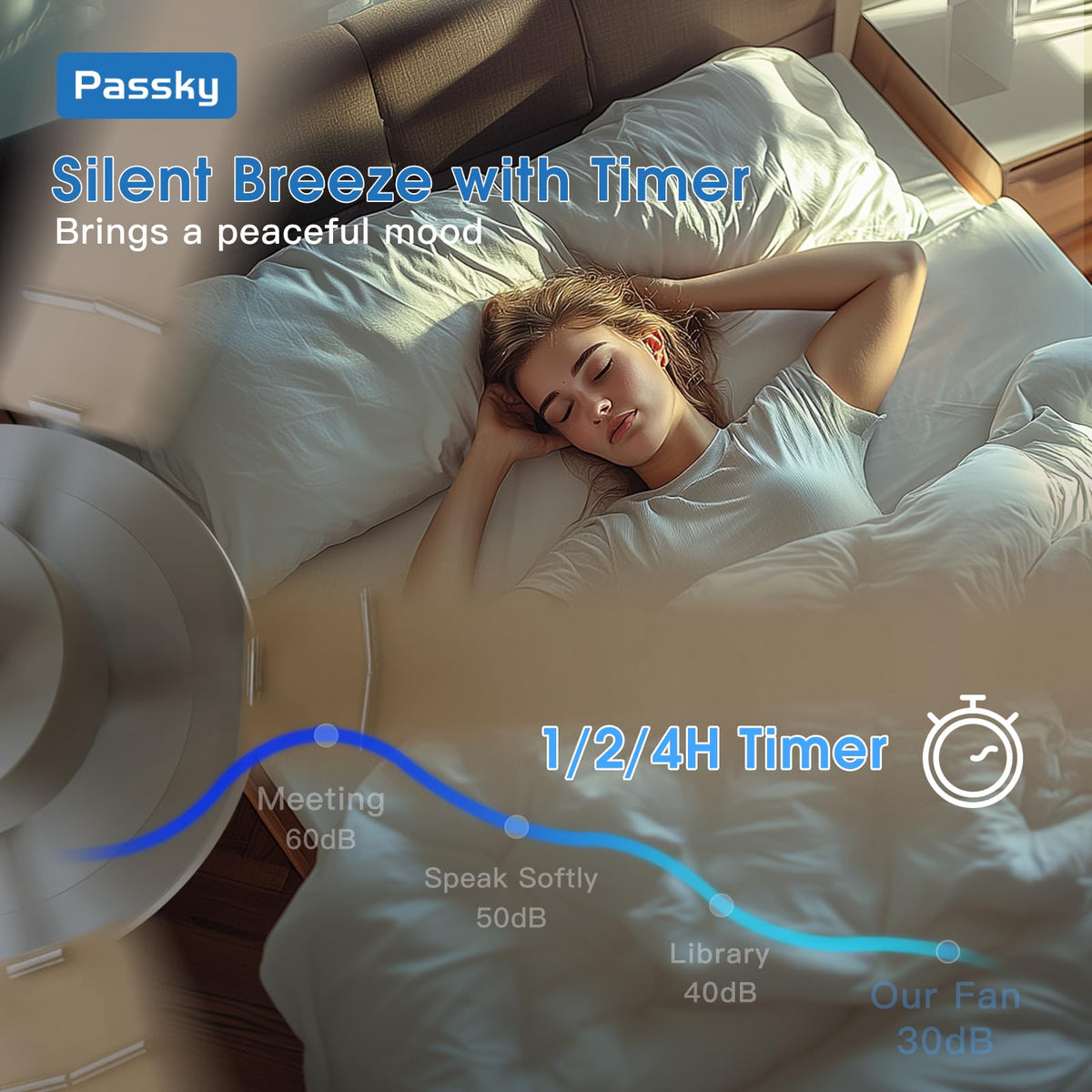 Passky DC reversible motor provides efficient quiet operation.