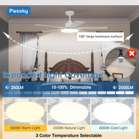 Passky two-tone blades white and yellow wood grain.