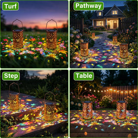 PASUTO solar lantern patio decor casts cheerful light on evenings outside