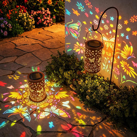 PASUTO butterfly solar lantern tabletop decor lights up cozy outdoor gatherings