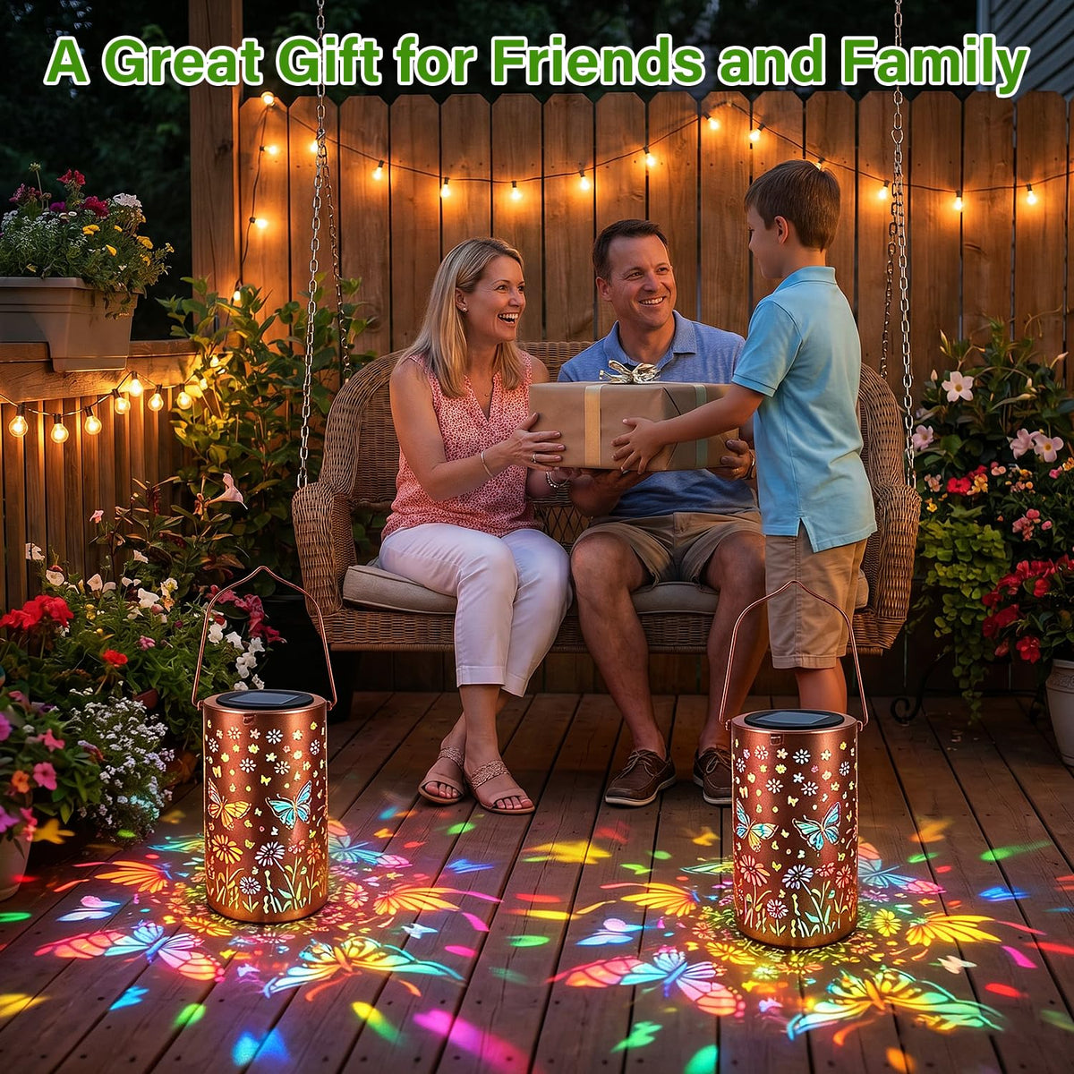 PASUTO yard butterfly lantern delivers reliable warm glow after dusk