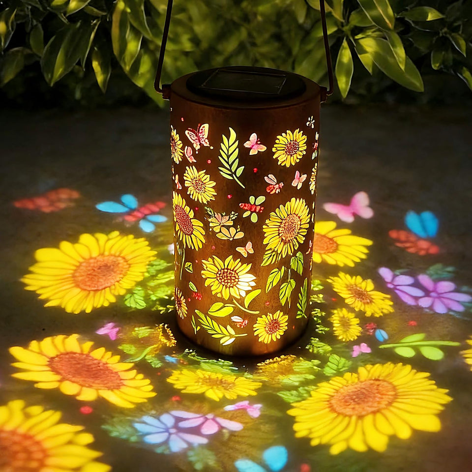 PASUTO colorful sunflower solar lanterns for outdoor decor with vibrant glow