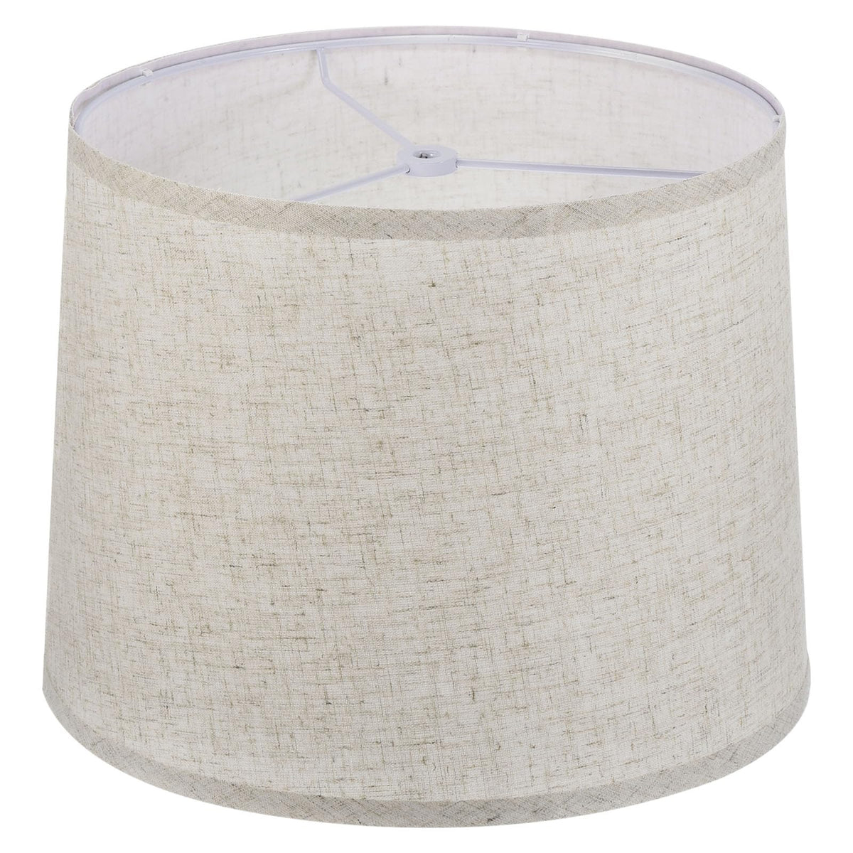 PATIKIL beige linen drum lamp shade top diameter detail for table lamps, enhances warm lighting