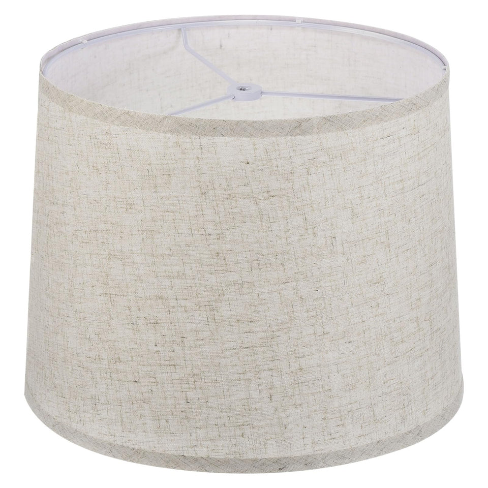 PATIKIL beige linen drum lamp shade top diameter detail for table lamps, enhances warm lighting