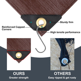 Patiobay tarp grommets at 23.6 inches secure fastening.