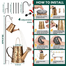 PATIOPIA solar garden lantern enhances yard decor with multi-directional light projection