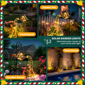 PATIOPIA spout light strands create decorative uplighting along walkways