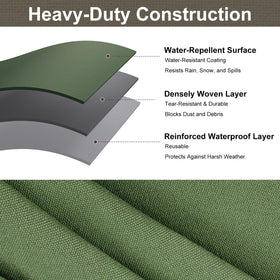 Patiobay tarp suitable for camp canopies, trucks, woodpiles.