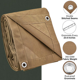 Patiobay heavy-duty tarp with water resistance keeps equipment dry and covered.