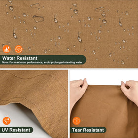 Patiobay rustproof grommets ensure secure tie-downs on windy days.