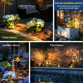 PATIOPIA garden light creates flowing water patterns for romantic outdoor evenings