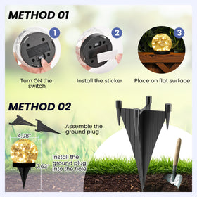 PATIOPIA yard decor solar globe light suitable for garden paths