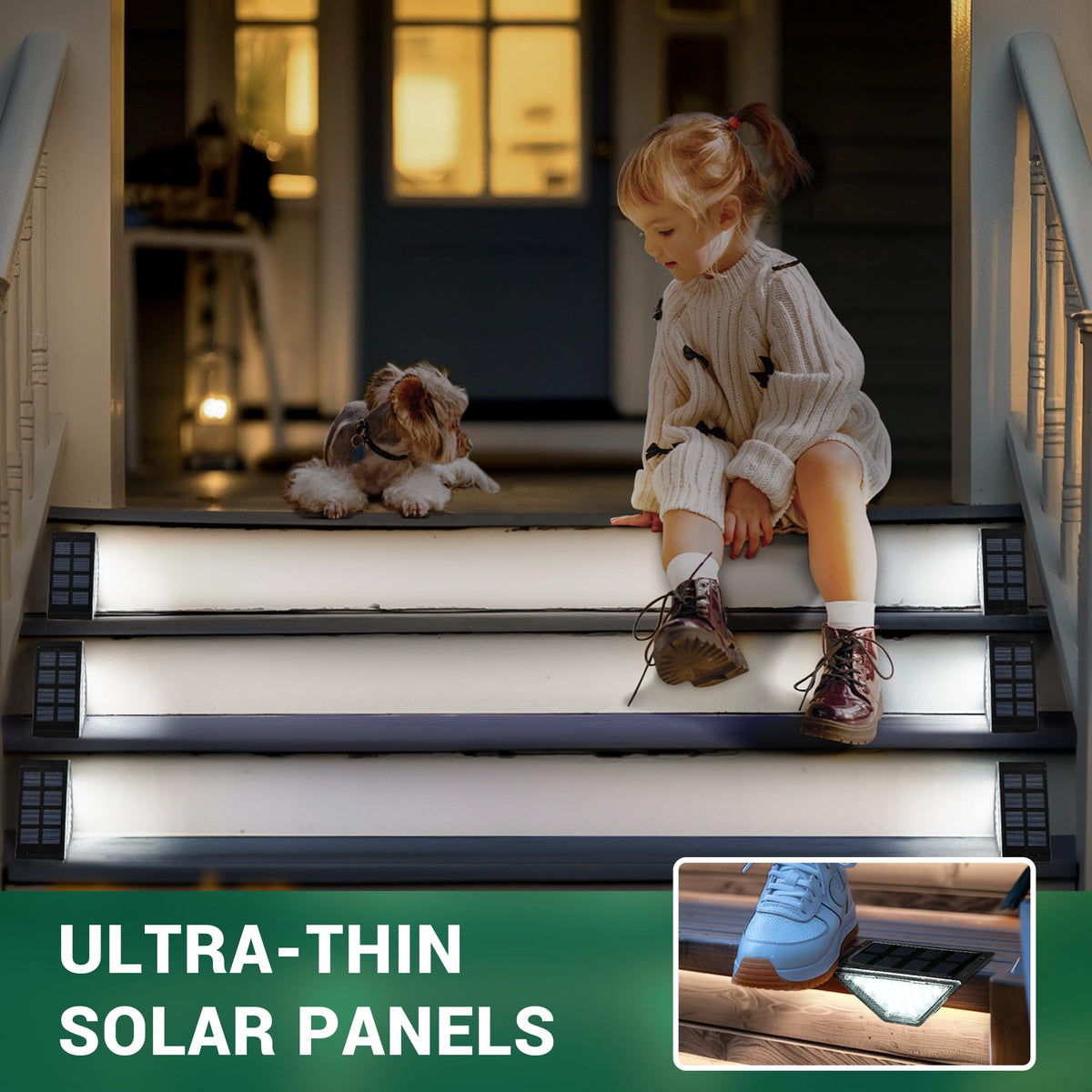 PATIOWIN IP65 waterproof step light endures rain and moisture.