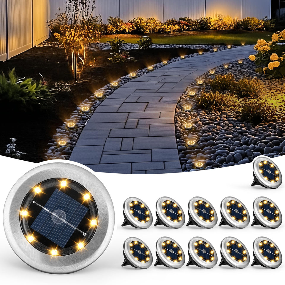 PATIOWIN mini solar ground light lighting walkways safely at night